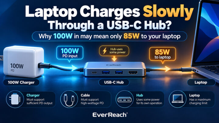 Why Your Laptop Charges Slowly Through a USB-C Hub